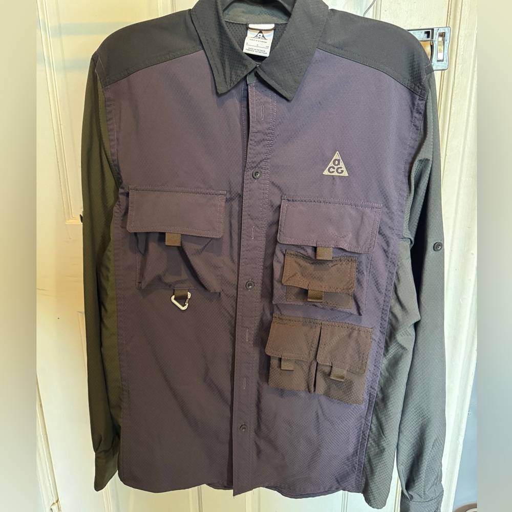 NIKE ACG DRI FIT long sleeve button up.